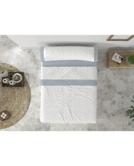 Set di Lenzuola Tejidos Reina TOPOS Azzurro Bianco Osimano Set di Lenzuola Tejidos Reina TOPOS Azzurro Bianco Osimano