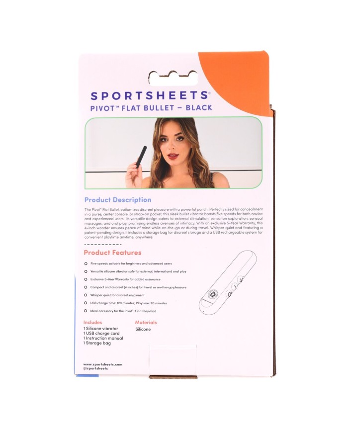 Proiettile Vibrante Sportsheets Pivot Nero Proiettile Vibrante Sportsheets Pivot Nero