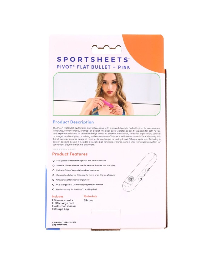 Proiettile Vibrante Sportsheets Pivot Rosa Proiettile Vibrante Sportsheets Pivot Rosa