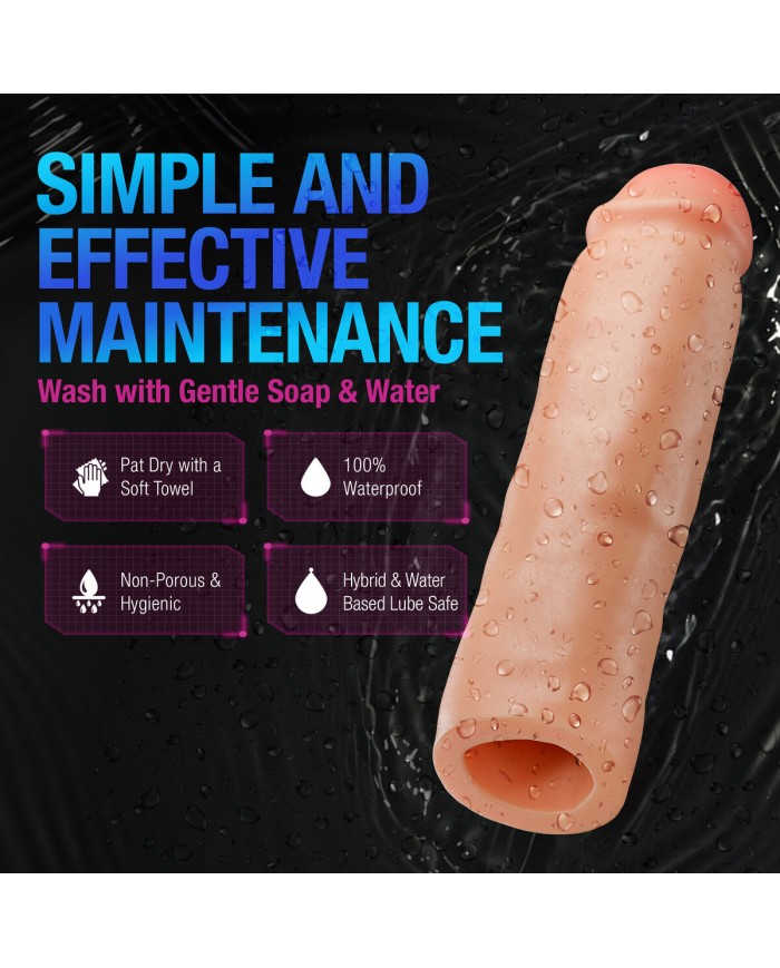 Cover per pene Blush Performance Plus Carne Ø 3,8 cm 21,6 cm