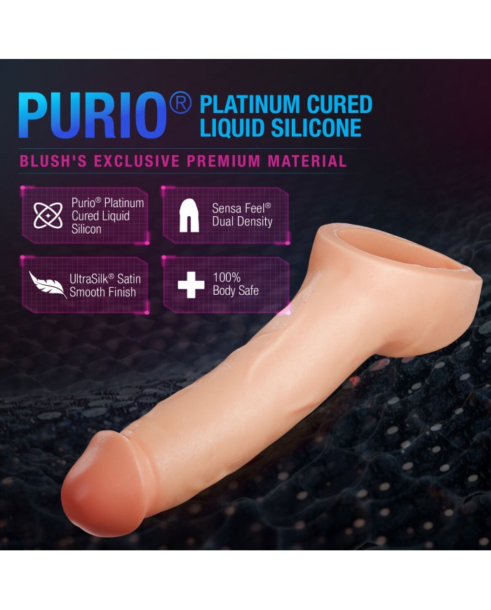 Cover per pene Blush Performance Plus Carne Ø 3,7 cm 22,2 cm