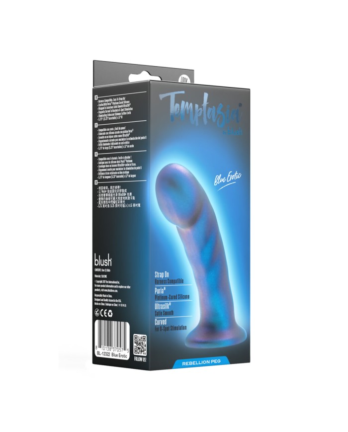 Dildo Blush Temptasia Azzurro Dildo Blush Temptasia Azzurro