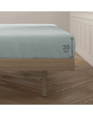 Lenzuolo con angoli aderenti Happy Home Grigio chiaro Matrimoniale Lenzuolo con angoli aderenti Happy Home Grigio chiaro Matrimoniale