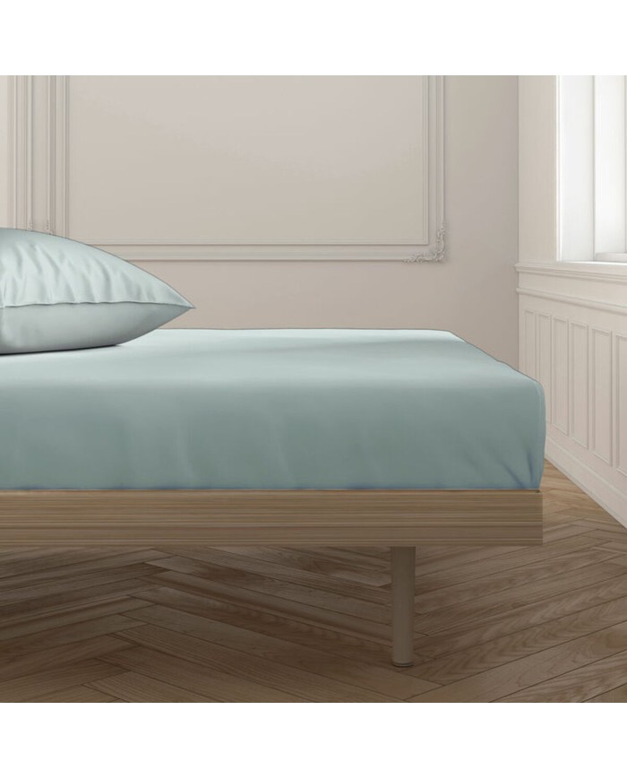 Lenzuolo con angoli aderenti Happy Home Grigio chiaro Matrimoniale Lenzuolo con angoli aderenti Happy Home Grigio chiaro Matrimoniale