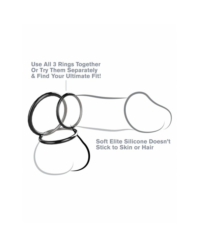 Anelli Fallici Pipedream Nero Anelli Fallici Pipedream Nero