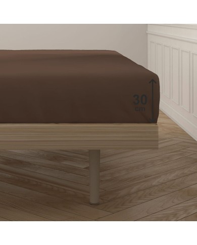 Lenzuolo con angoli aderenti Happy Home Marrone Piazza e mezza