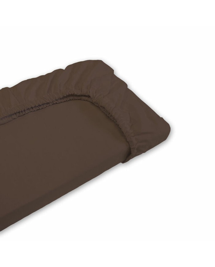 Lenzuolo con angoli aderenti Happy Home Marrone Piazza e mezza Lenzuolo con angoli aderenti Happy Home Marrone Piazza e mezza