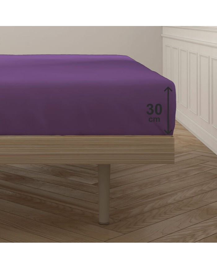 Lenzuolo con angoli aderenti Happy Home MixColors Lilla Piazza e mezza Lenzuolo con angoli aderenti Happy Home MixColors Lilla Piazza e mezza