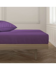 Lenzuolo con angoli aderenti Happy Home MixColors Lilla Piazza e mezza Lenzuolo con angoli aderenti Happy Home MixColors Lilla Piazza e mezza