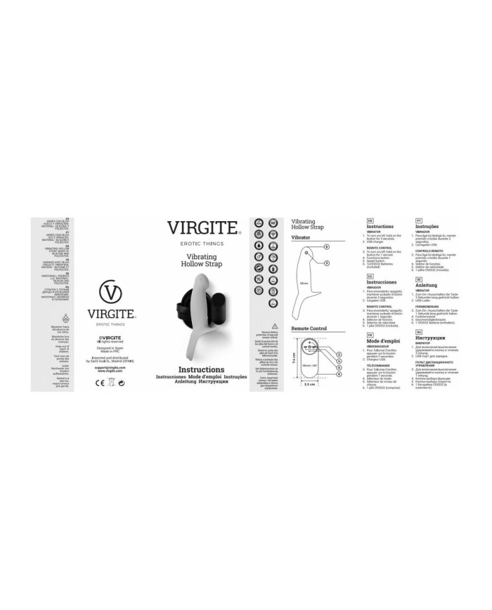 Dildo Indossabile Virgite Nero L Dildo Indossabile Virgite Nero L