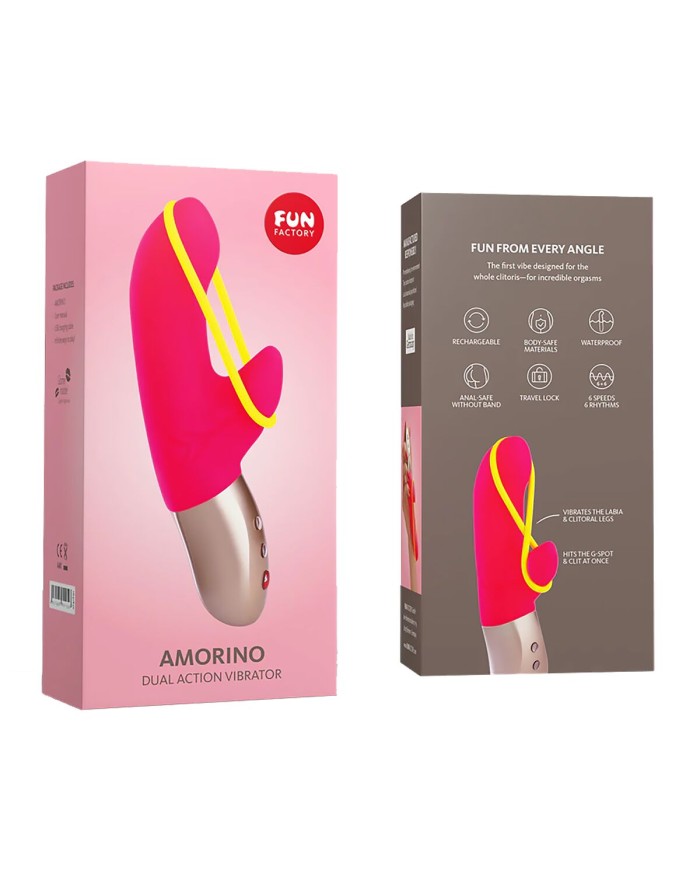 Vibratore Doppia Stimolazione Fun Factory Amorino Rosa Vibratore Doppia Stimolazione Fun Factory Amorino Rosa