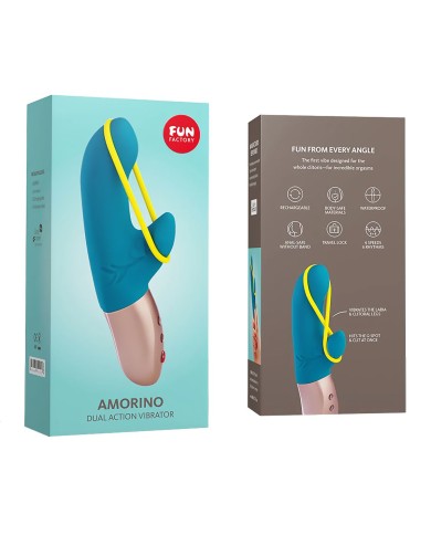 Vibratore Doppia Stimolazione Fun Factory Amorino Azzurro