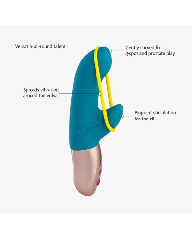 Vibratore Doppia Stimolazione Fun Factory Amorino Azzurro