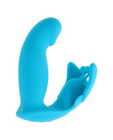 Vibratore Doppia Stimolazione Evolved Azzurro