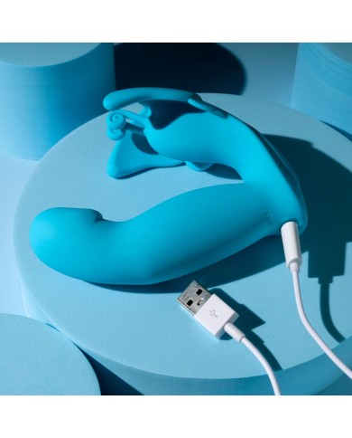 Vibratore Doppia Stimolazione Evolved Azzurro