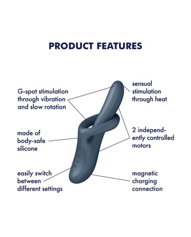 Vibratore per il Punto-G Satisfyer Grigio