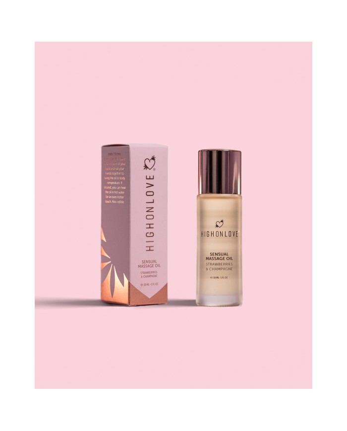 Olio per Massaggio Erotico Highonlove Fragola Vino Spumante alla Fragola 30 ml Olio per Massaggio Erotico Highonlove Fragola Vino Spumante alla Fragola 30 ml
