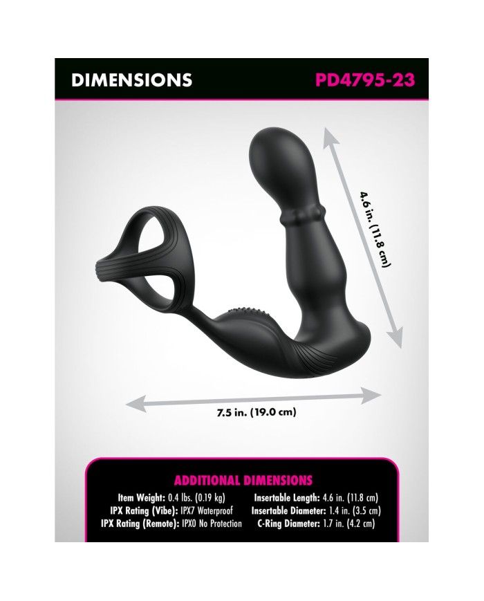 Vibratore Anale Pipedream Anal Fantasy Elite Nero