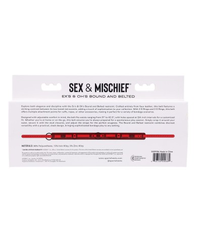 Cintura regolabile Sportsheets Sex and Mischief Rosso Cintura regolabile Sportsheets Sex and Mischief Rosso