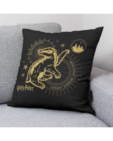 Fodera per cuscino Harry Potter Hufflepuff Nero Multicolore 50 x 50 cm