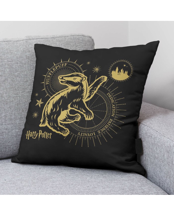 Fodera per cuscino Harry Potter Hufflepuff Nero Multicolore 50 x 50 cm