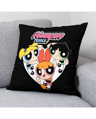 Fodera per cuscino Powerpuff Girls Powerpuff B Nero Multicolore 45 x 45 cm