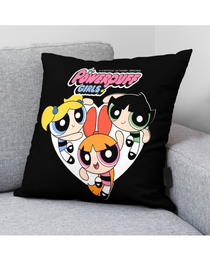 Fodera per cuscino Powerpuff Girls Powerpuff B Nero Multicolore 45 x 45 cm