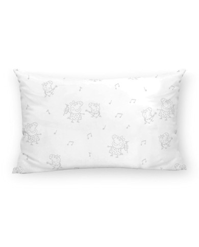 Federa Peppa Pig Grigio Multicolore 175 Fili 30 x 50 cm 100 % cotone Federa Peppa Pig Grigio Multicolore 175 Fili 30 x 50 cm 100 % cotone