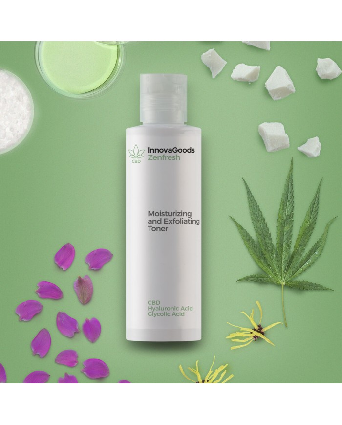 Tonico Viso Idratante ed Esfoliante CBD Zenfresh InnovaGoods 150 ml Tonico Viso Idratante ed Esfoliante CBD Zenfresh InnovaGoods 150 ml