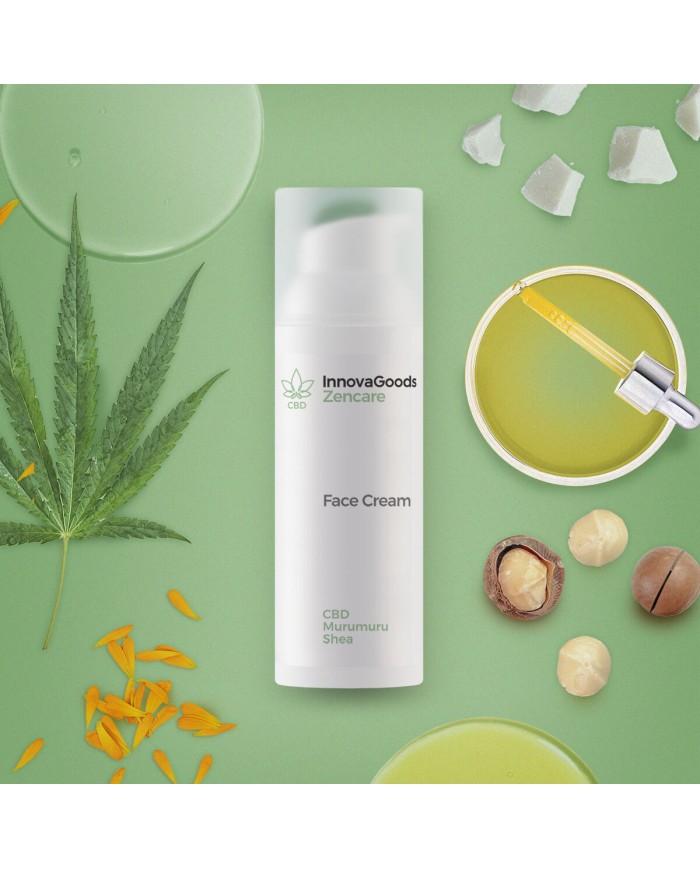 Crema Viso Idratante CBD Zencare InnovaGoods 50 ml Crema Viso Idratante CBD Zencare InnovaGoods 50 ml