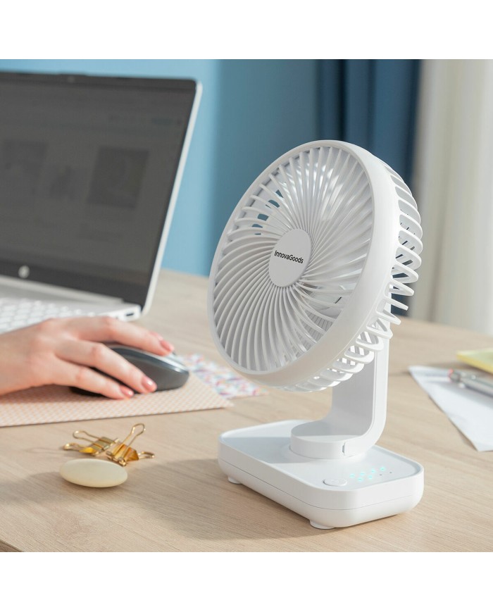 Ventilatore da Scrivania Ricaricabile Fanrec InnovaGoods Ø5,4'' 3600 mAh / 13,3 W Ventilatore da Scrivania Ricaricabile Fanrec InnovaGoods Ø5,4'' 3600 mAh / 13,3 W