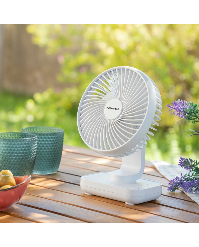 Ventilatore da Scrivania Ricaricabile Fanrec InnovaGoods Ø5,4'' 3600 mAh / 13,3 W Ventilatore da Scrivania Ricaricabile Fanrec InnovaGoods Ø5,4'' 3600 mAh / 13,3 W
