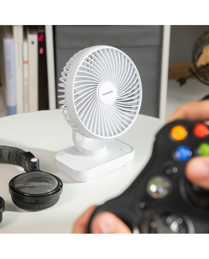 Ventilatore da Scrivania Ricaricabile Fanrec InnovaGoods Ø5,4'' 3600 mAh / 13,3 W Ventilatore da Scrivania Ricaricabile Fanrec InnovaGoods Ø5,4'' 3600 mAh / 13,3 W