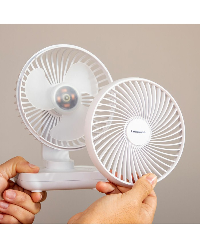 Ventilatore da Scrivania Ricaricabile Fanrec InnovaGoods Ø5,4'' 3600 mAh / 13,3 W Ventilatore da Scrivania Ricaricabile Fanrec InnovaGoods Ø5,4'' 3600 mAh / 13,3 W