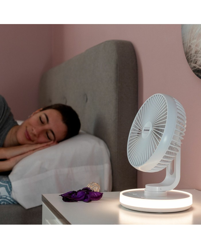 Ventilatore da Scrivania Ricaricabile con LED FanLed InnovaGoods Ø6,6'' 4000 mAh Ventilatore da Scrivania Ricaricabile con LED FanLed InnovaGoods Ø6,6'' 4000 mAh