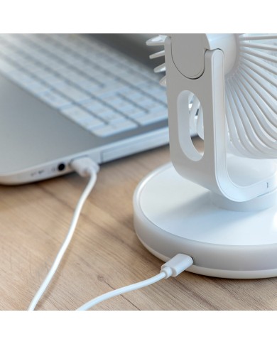 Ventilatore da Scrivania Ricaricabile con LED FanLed InnovaGoods Ø6,6'' 4000 mAh Ventilatore da Scrivania Ricaricabile con LED FanLed InnovaGoods Ø6,6'' 4000 mAh