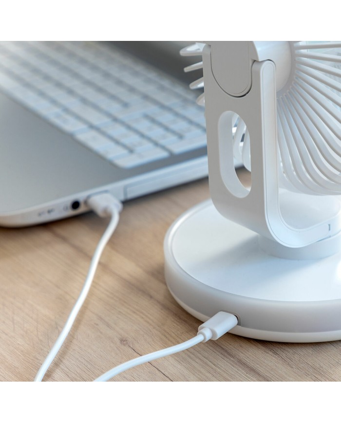 Ventilatore da Scrivania Ricaricabile con LED FanLed InnovaGoods Ø6,6'' 4000 mAh Ventilatore da Scrivania Ricaricabile con LED FanLed InnovaGoods Ø6,6'' 4000 mAh