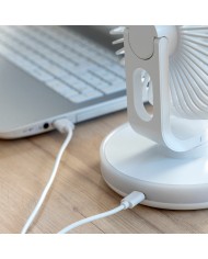 Ventilatore da Scrivania Ricaricabile con LED FanLed InnovaGoods Ø6,6'' 4000 mAh Ventilatore da Scrivania Ricaricabile con LED FanLed InnovaGoods Ø6,6'' 4000 mAh