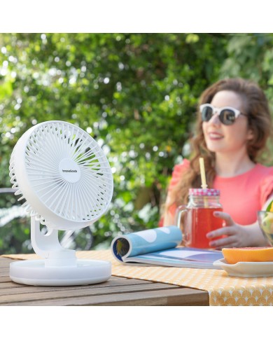 Ventilatore da Scrivania Ricaricabile con LED FanLed InnovaGoods Ø6,6'' 4000 mAh Ventilatore da Scrivania Ricaricabile con LED FanLed InnovaGoods Ø6,6'' 4000 mAh