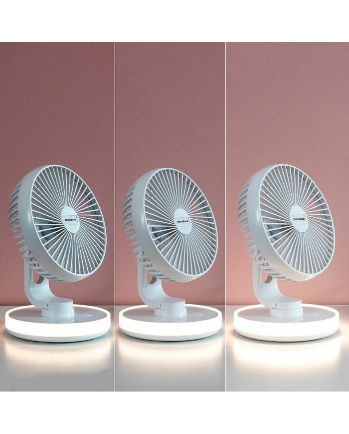 Ventilatore da Scrivania Ricaricabile con LED FanLed InnovaGoods Ø6,6'' 4000 mAh Ventilatore da Scrivania Ricaricabile con LED FanLed InnovaGoods Ø6,6'' 4000 mAh