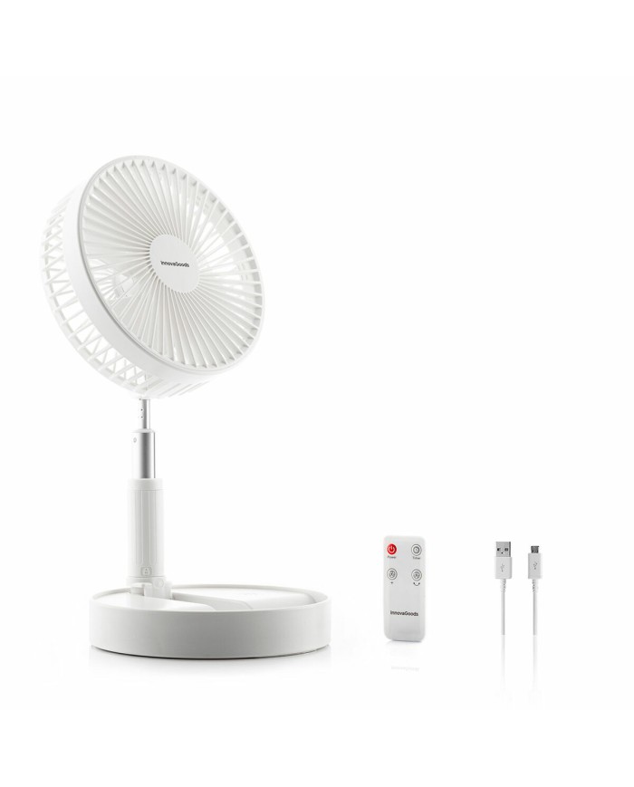 Ventilatore Ricaricabile Pieghevole 3 in 1 Fandle InnovaGoods Ø7,7'' 7200 mAh Ventilatore Ricaricabile Pieghevole 3 in 1 Fandle InnovaGoods Ø7,7'' 7200 mAh