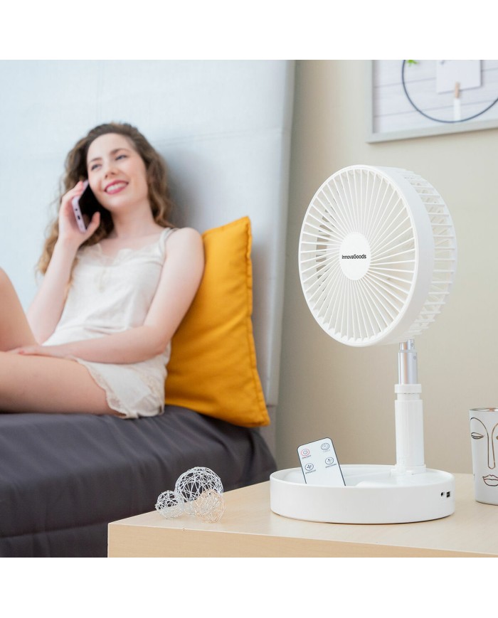 Ventilatore Ricaricabile Pieghevole 3 in 1 Fandle InnovaGoods Ø7,7'' 7200 mAh Ventilatore Ricaricabile Pieghevole 3 in 1 Fandle InnovaGoods Ø7,7'' 7200 mAh