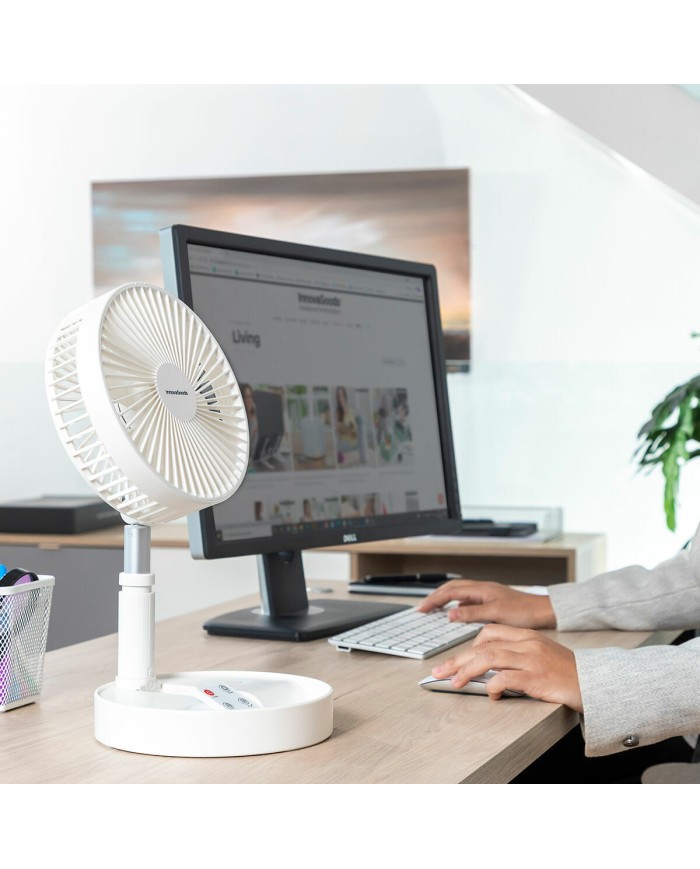Ventilatore Ricaricabile Pieghevole 3 in 1 Fandle InnovaGoods Ø7,7'' 7200 mAh Ventilatore Ricaricabile Pieghevole 3 in 1 Fandle InnovaGoods Ø7,7'' 7200 mAh