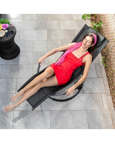 Lettino a Dondolo Orbitale Pieghevole Rockorb InnovaGoods Lettino a Dondolo Orbitale Pieghevole Rockorb InnovaGoods