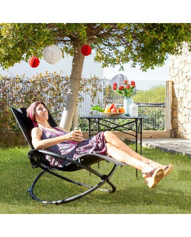 Lettino a Dondolo Orbitale Pieghevole Rockorb InnovaGoods Lettino a Dondolo Orbitale Pieghevole Rockorb InnovaGoods