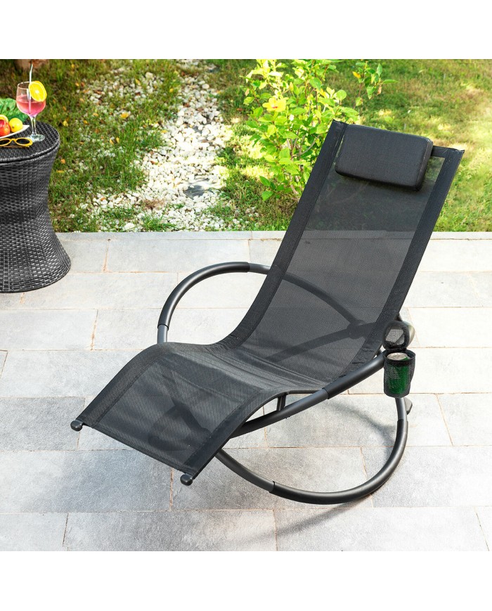 Lettino a Dondolo Orbitale Pieghevole Rockorb InnovaGoods Lettino a Dondolo Orbitale Pieghevole Rockorb InnovaGoods