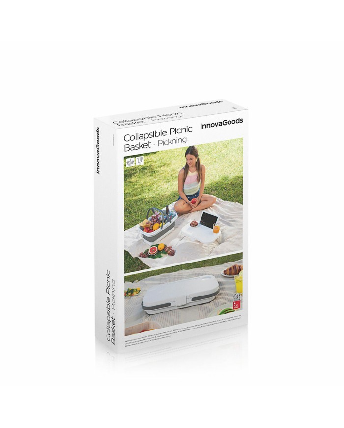 Cestino da Picnic Pieghevole con Piano d'Appoggio Pickning InnovaGoods Cestino da Picnic Pieghevole con Piano d'Appoggio Pickning InnovaGoods