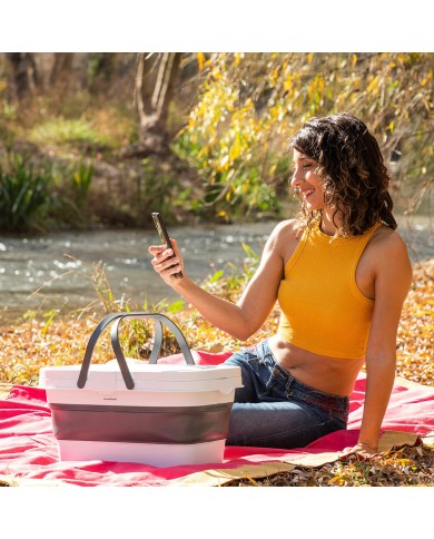 Cestino da Picnic Pieghevole con Piano d'Appoggio Pickning InnovaGoods