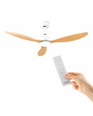 Ventilatore da Soffitto con Luce LED e 3 Pale ABS Wuled InnovaGoods Legno 36 W 52" Ø132 cm Ventilatore da Soffitto con Luce LED e 3 Pale ABS Wuled InnovaGoods Legno 36 W 52" Ø132 cm