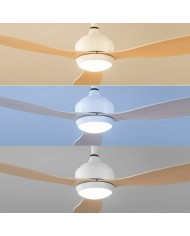 Ventilatore da Soffitto con Luce LED e 3 Pale ABS Wuled InnovaGoods Legno 36 W 52" Ø132 cm Ventilatore da Soffitto con Luce LED e 3 Pale ABS Wuled InnovaGoods Legno 36 W 52" Ø132 cm
